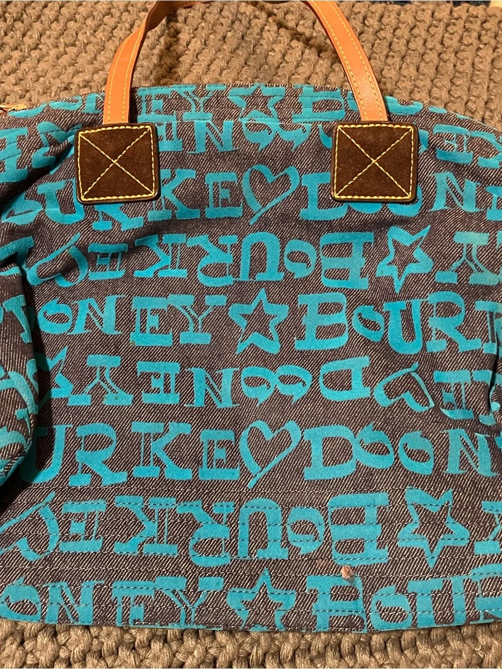 Dooney & Bourke Blue Graffiti Hobo Bag